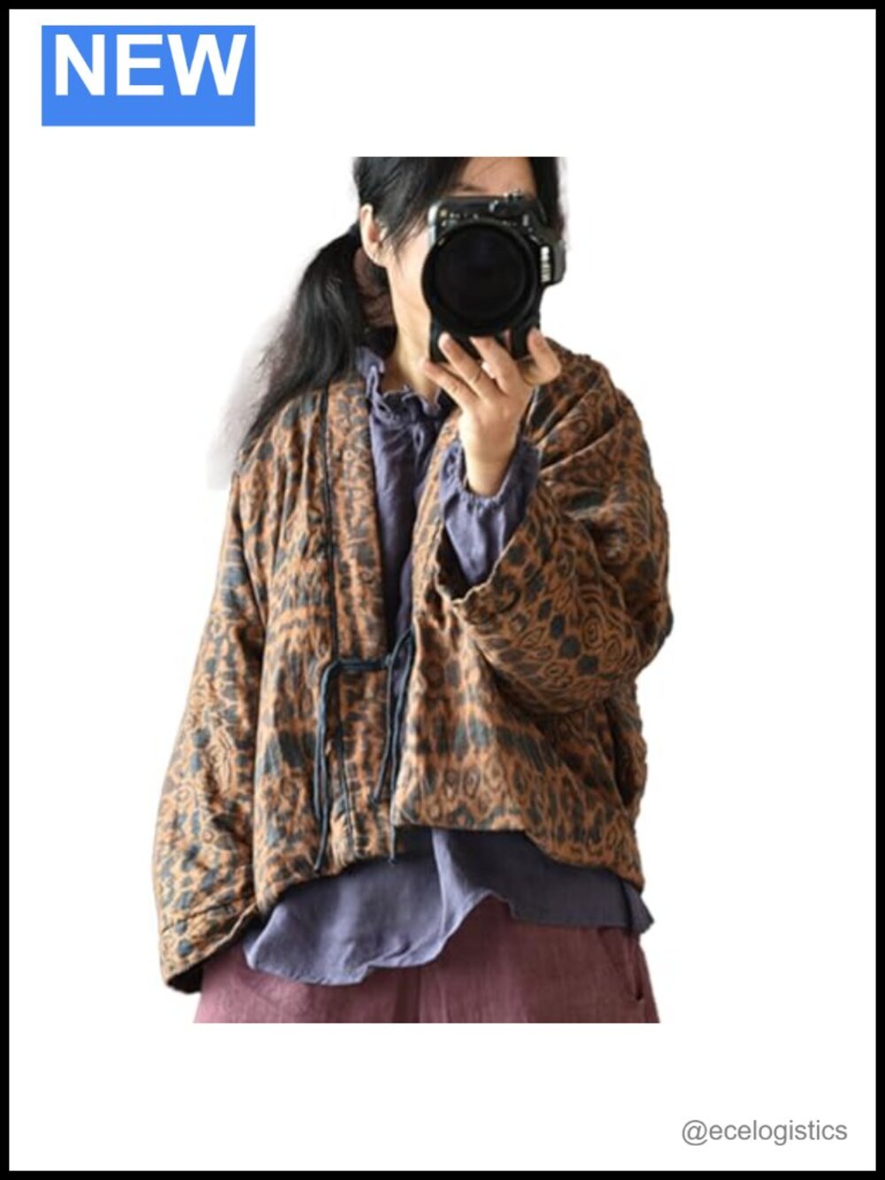 Women's Quilted Jacket, Vintage Floral Print Open Front V-Neck Casual